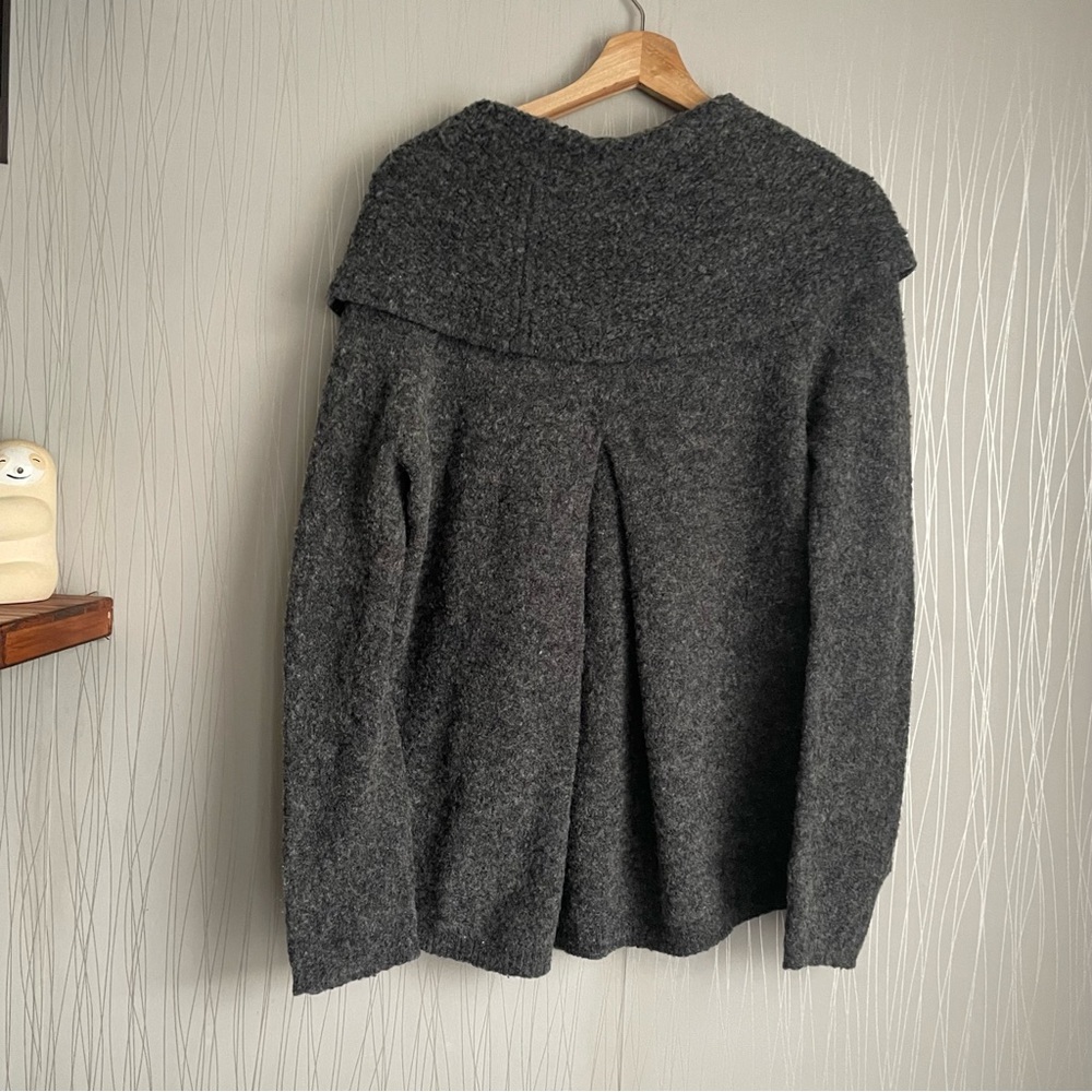 Anthropologie Sweater Angel of the North Womens Small Gray Boucle Cowl Neck - Picture 5 of 6